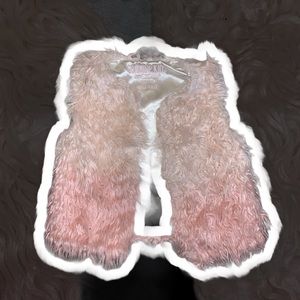 Oshkosh ombré 12m-18m pink shag vest
